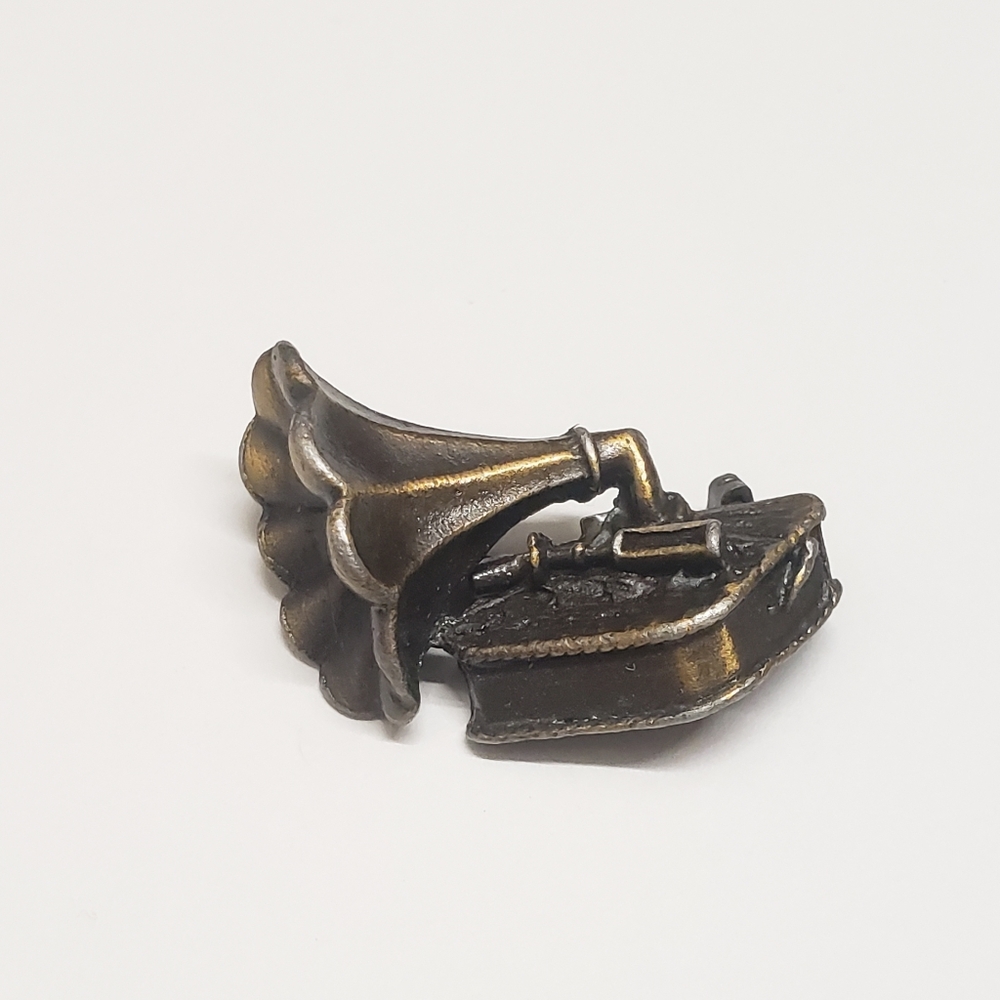 Vintage Phonograph or Gramophone Brooch by Jason